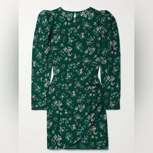 Juni Gathered Floral-Print Crepe Mini Dress
